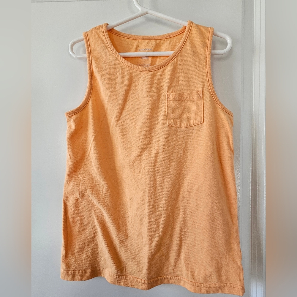 sz6 Essentials Orange Sleeveless Tank‎ Top Basic Neutral Play Clothes Comfy